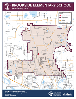 Brookside enrollment area map  